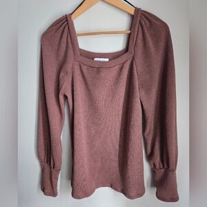 Gilli Dusty Mauve Long Sleeve Top